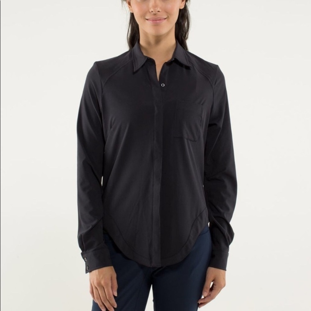 Lululemon EUC Urbanite Shirt Black 6